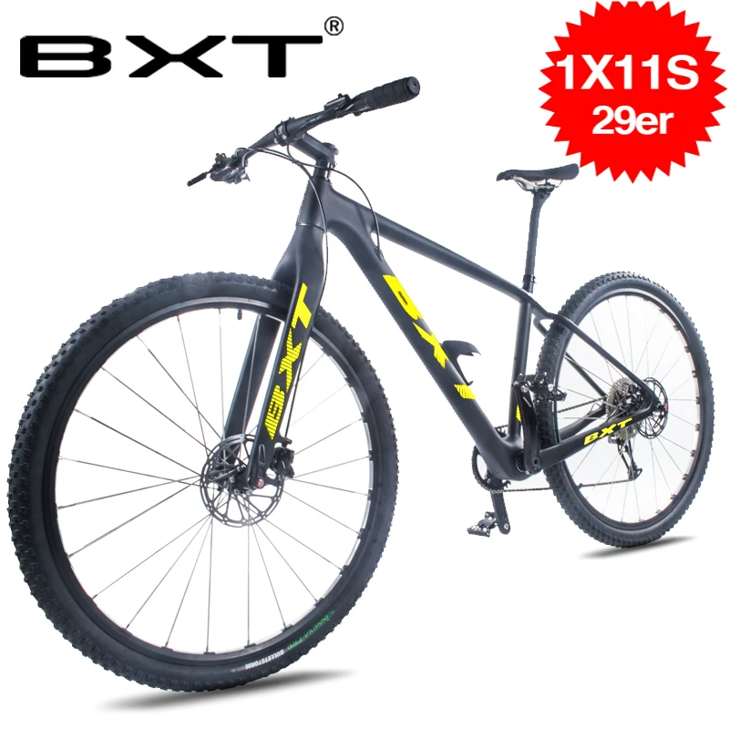 buy 2020 BXT Free shipping 11Speed Mountain Bike 29er*2.1 Tire T800 Carbon 120 Niose Disc Brake 142*12mm MTB Complete Bicycle