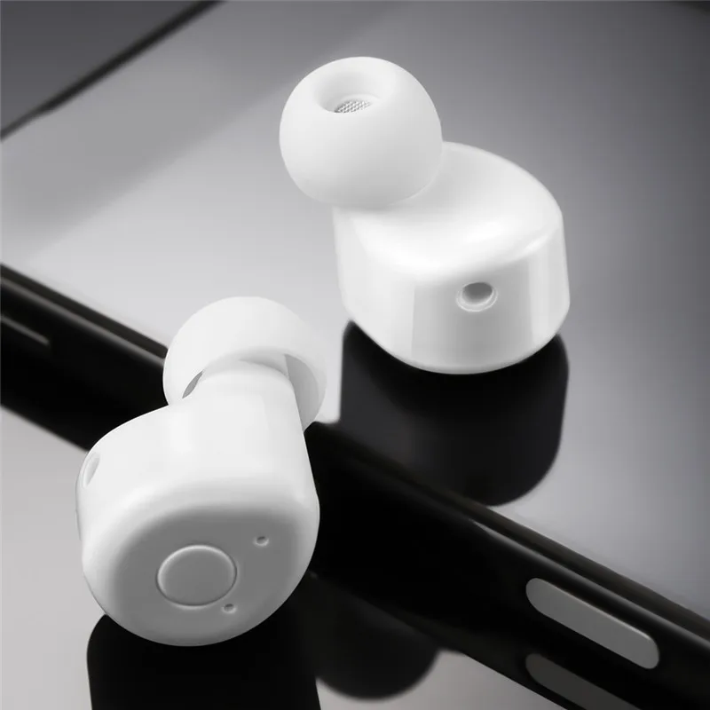 M J T1 2 Pcs Bluetooth Earphone True Wireless Stereo Headset Support TWS Smart Noise Reduction With Mic For Iphone X Samsung