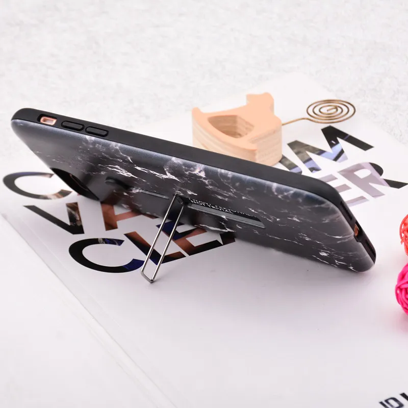 Ollivan Marble Case For iphone Xs Max Case Silicone Phone Holder Stand Cover Case For iphone Xs Max XR Xs X 7 8 6 6s Plus Coque (2)