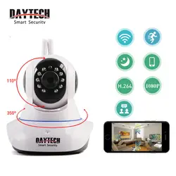 DAYTECH 1080 P IP Камера Wi-Fi 2MP беспроводная камера видеонаблюдения Wi-Fi P2P видеонаблюдения с дисплеем двухсторонний Интерком ИК