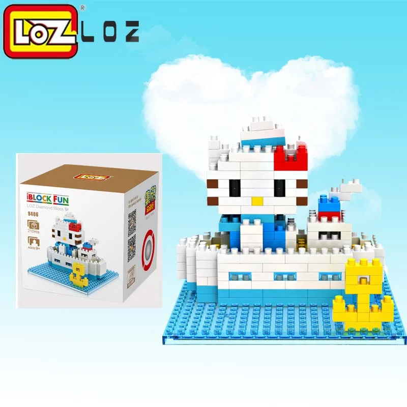 Строительные блоки LoZ игрушки Kitty 4 стиль сценария модель детских игрушек для