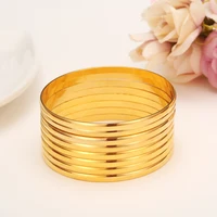 Gold Color Dubai Bride Wedding Ethiopian Bracelet Africa Jewelry Charm Gift 2