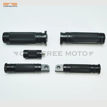 

Black Motorcycle Handlebar Hand Grips Foot Rest Shift Peg Kit Case for Harley Davidson Dyna Road King Super