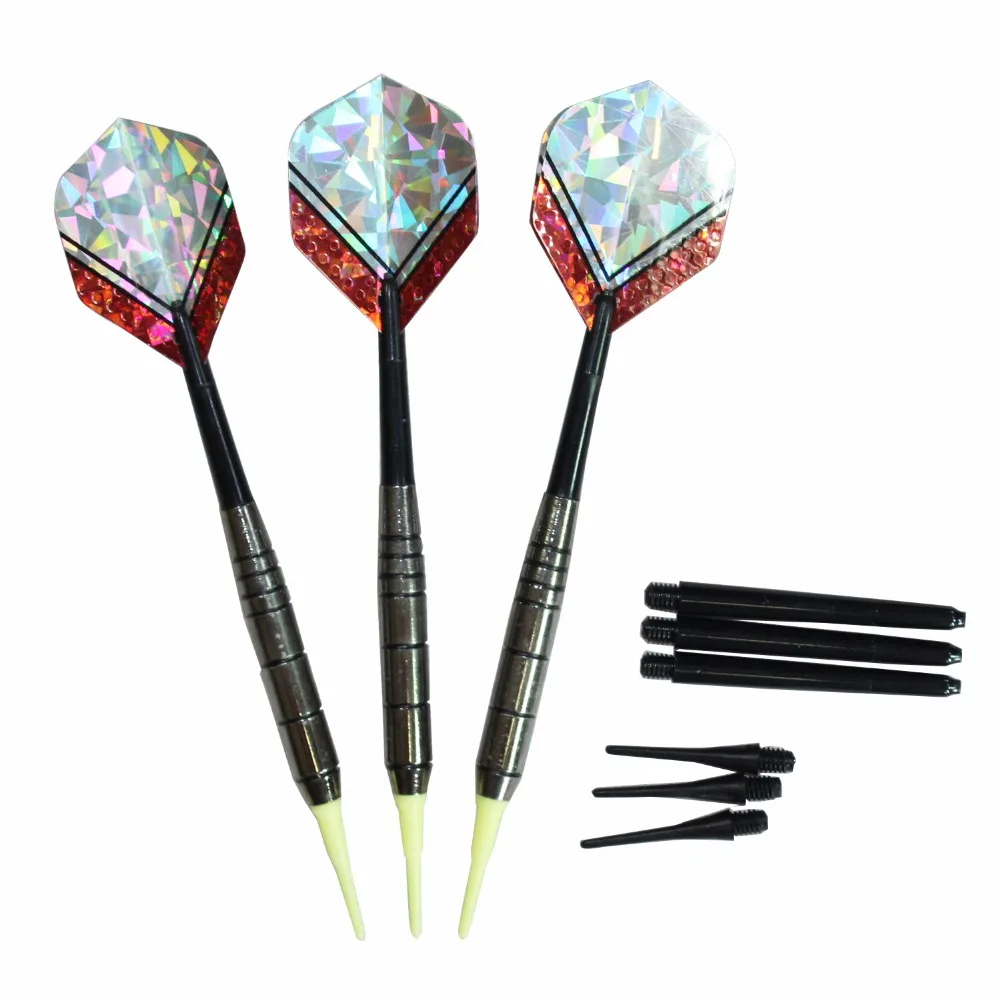 DULYMADE 3PCS/set, 20Grams Soft Tip Tungsten Look Dart, with Aluminium Shafts, 2D Flights,and Dart Case DULYMADE 3PCS/set, 20Grams Soft Tip Tungsten Look Dart, with Aluminium Shafts, 2D Flights,and Dart Case