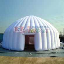 Лучшее качество FR обработанный садовый тент для мероприятий Igloo 150 человек надувной купол 12 м для продажи