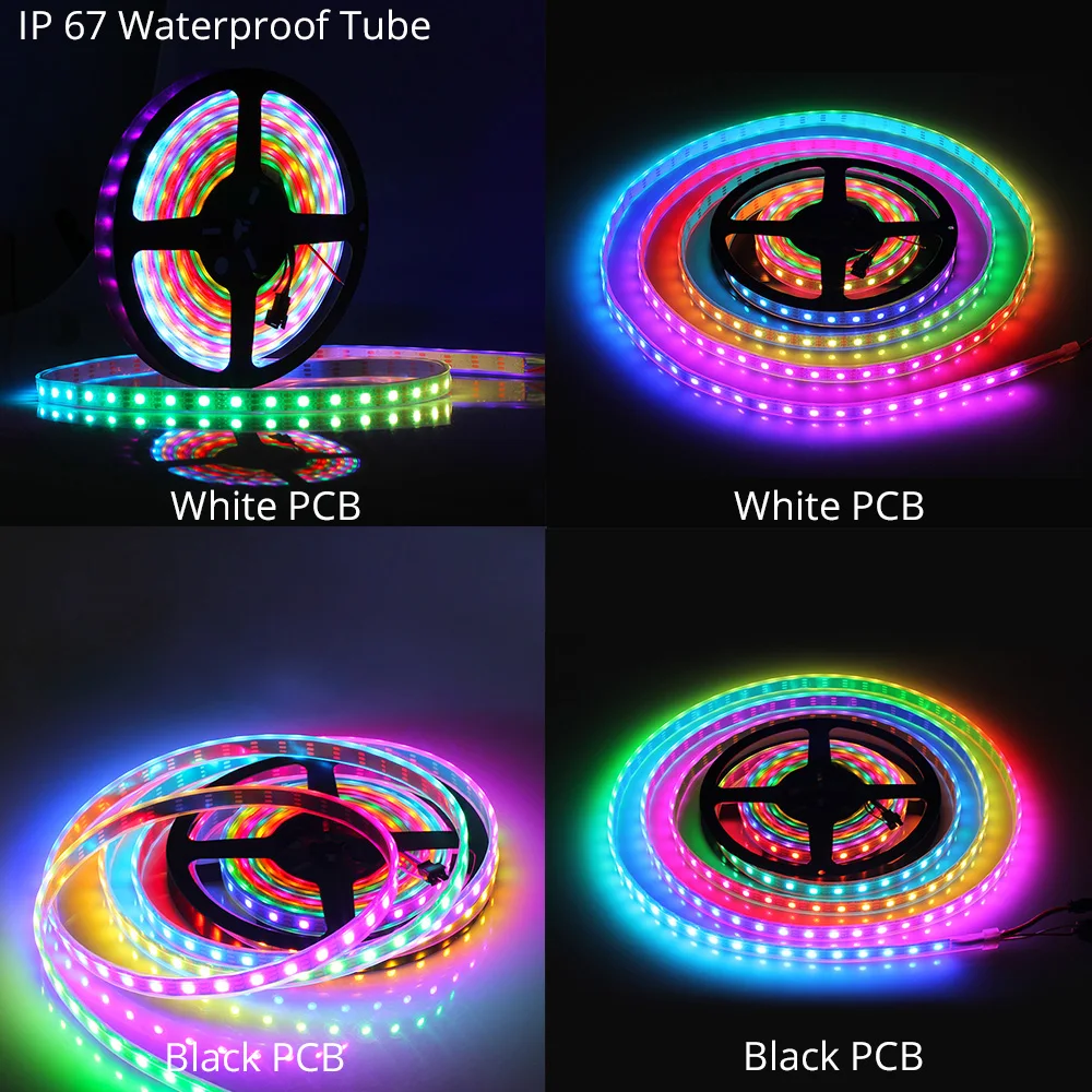 5 в постоянного тока WS2812B м/лот 60 Светодиодный s светодиодная лента RGB