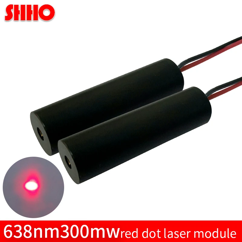 Высокая мощность 638nm 300 мВт red dot лазерный модуль Регулируемый точечный красный