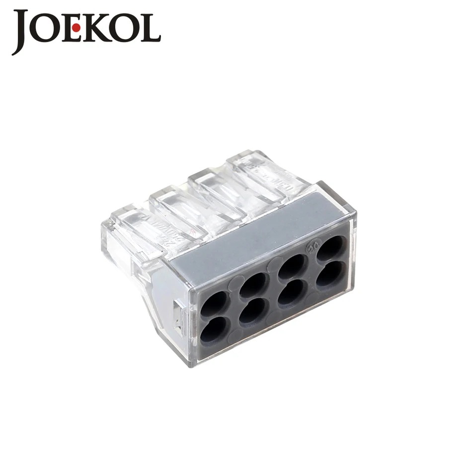 (100pcs/lot) 773-108 8P push wire wiring connectors for junction box 8pin conductor terminal block | Обустройство дома