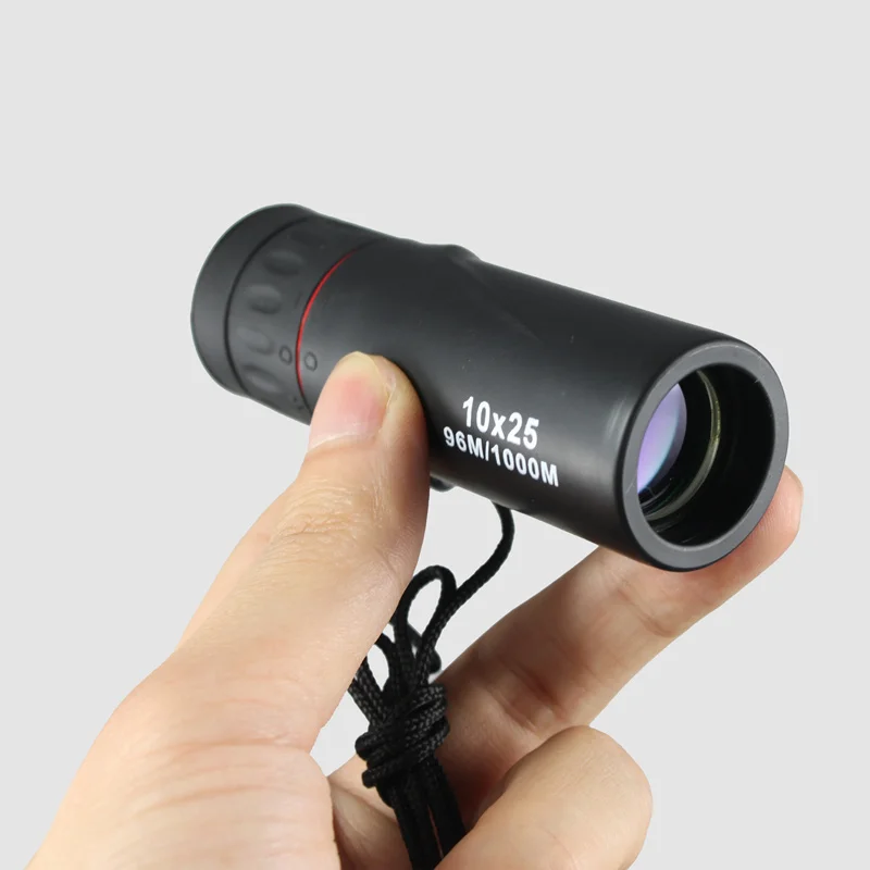 جيب أحادي 10X25 تلسكوب العدسة ل مراقبة الطيور التخييم الحفل البسيطة المحمولة المحمولة مجهر أحادي نطاق