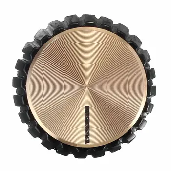 

10x Guitar AMP Amplifier Knobs Push-on Black+Gold Cap for Marshall Amplifier