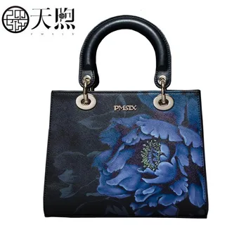 

Pmsix 2020 New women Leather bags famous brand women Leather Luxury quality Embossed bag fashion women leather shoulder bag