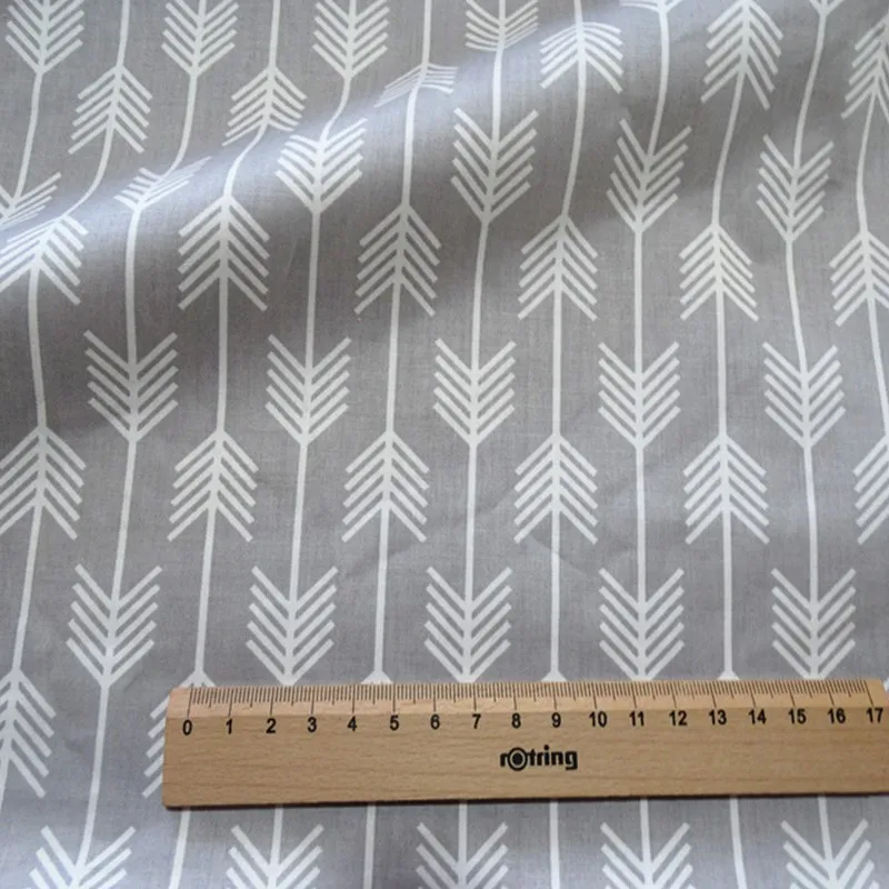 Ширина 160 см хлопок саржевая ткань полметра для детской стеганой кровати ткань с принтом стрелы ткань