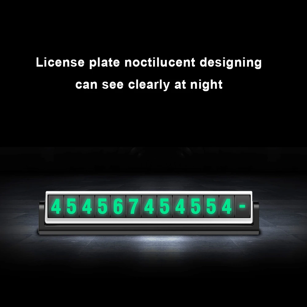 Car Phone Number Plate Car Temporary Parking Card Plate for Car Styling