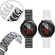 22mm Luxury Ceramic Watch Strap for Huami Amazfit Strato Sports Watch 2 Smart Watch 3 Link Butterfly Glossy Bracelet Wristbands 22mm Luxury Ceramic Watch Strap for Huami Amazfit Strato Sports Watch 2 Smart Watch 3 Link Butterfly Glossy Bracelet Wristbands