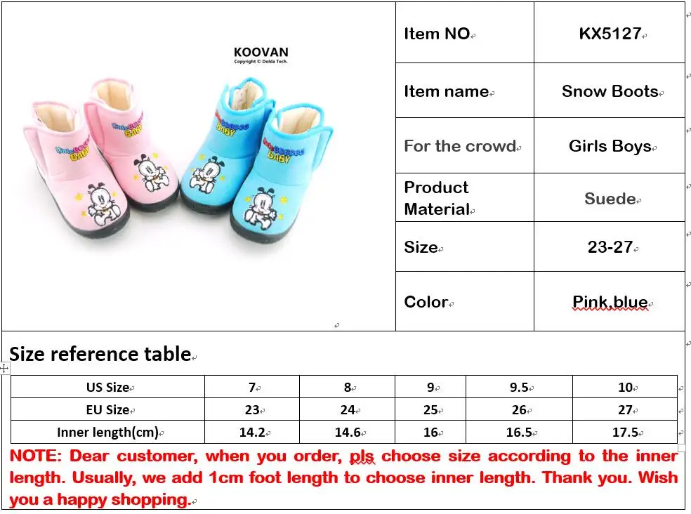 Koovan/детская обувь; коллекция года; зимние теплые детские ботинки с рисунком собаки; хлопковые зимние ботинки для девочек; детская резиновая обувь для мальчиков и девочек; 23-27