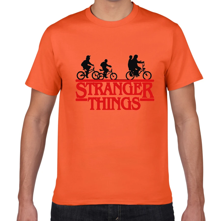 Забавный дизайн, два мира, Мужская футболка, хлопок, летняя футболка, хип-хоп стиль, уличная одежда, странные вещи, футболка, Мужская одежда - Цвет: B532MT orange