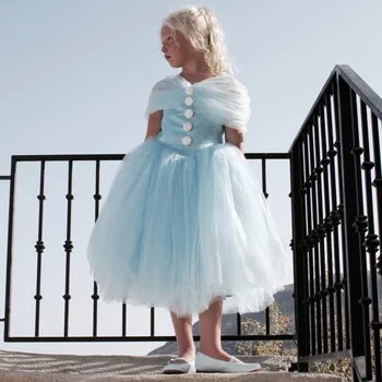 

New 2-13Y Girls Elegant Princess Dress Children Evening Party Dress Kids Cinderella Snow White Cosplay Costume vestido CA978