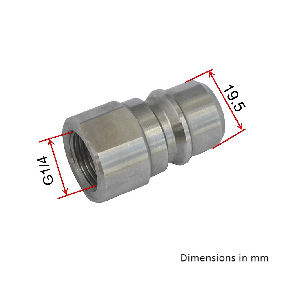 PA быстроразъемный фитинг штекер+ G1/4 Женский для профессиональной мойки высокого давления