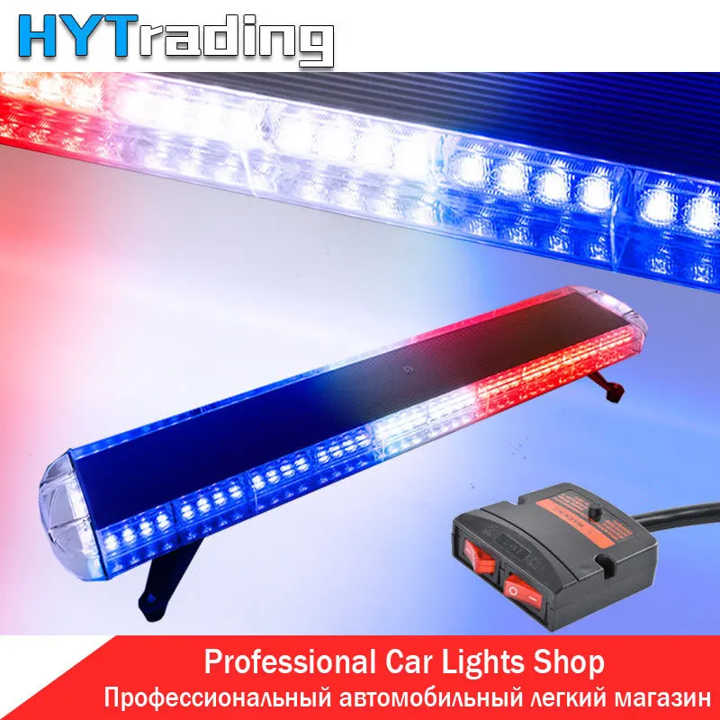 

Day Lights 47" 88 LED Car Police Lights Emergency Warn Beacon Roof Response Strobe Light Red White Blue 12V/24V
