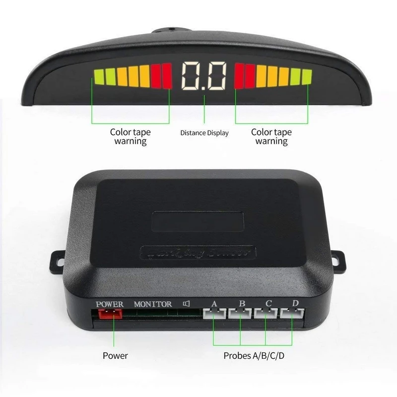 Датчик парковки автомобиля s с Светодиодный индикатор 4 шт. датчик s Автоматическое реверсирование парковочный Радар монитор помощник датчик парковки