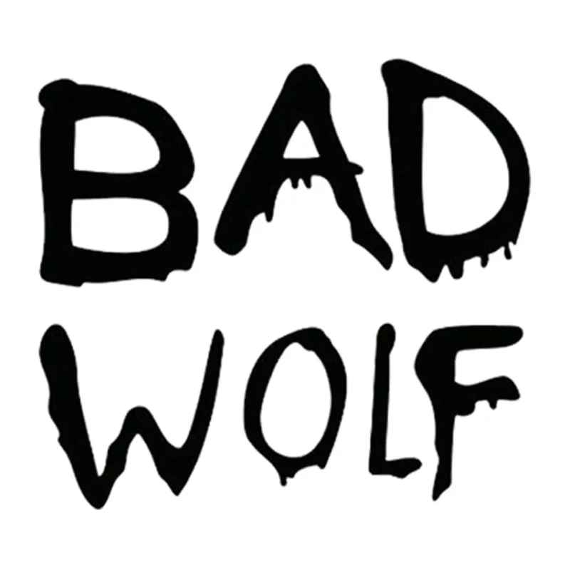

13cm*11.5cm Doctor Who Bad Wolf Fashion Car-Styling Vinyl Stickers Decals Black/Silver S3-4806