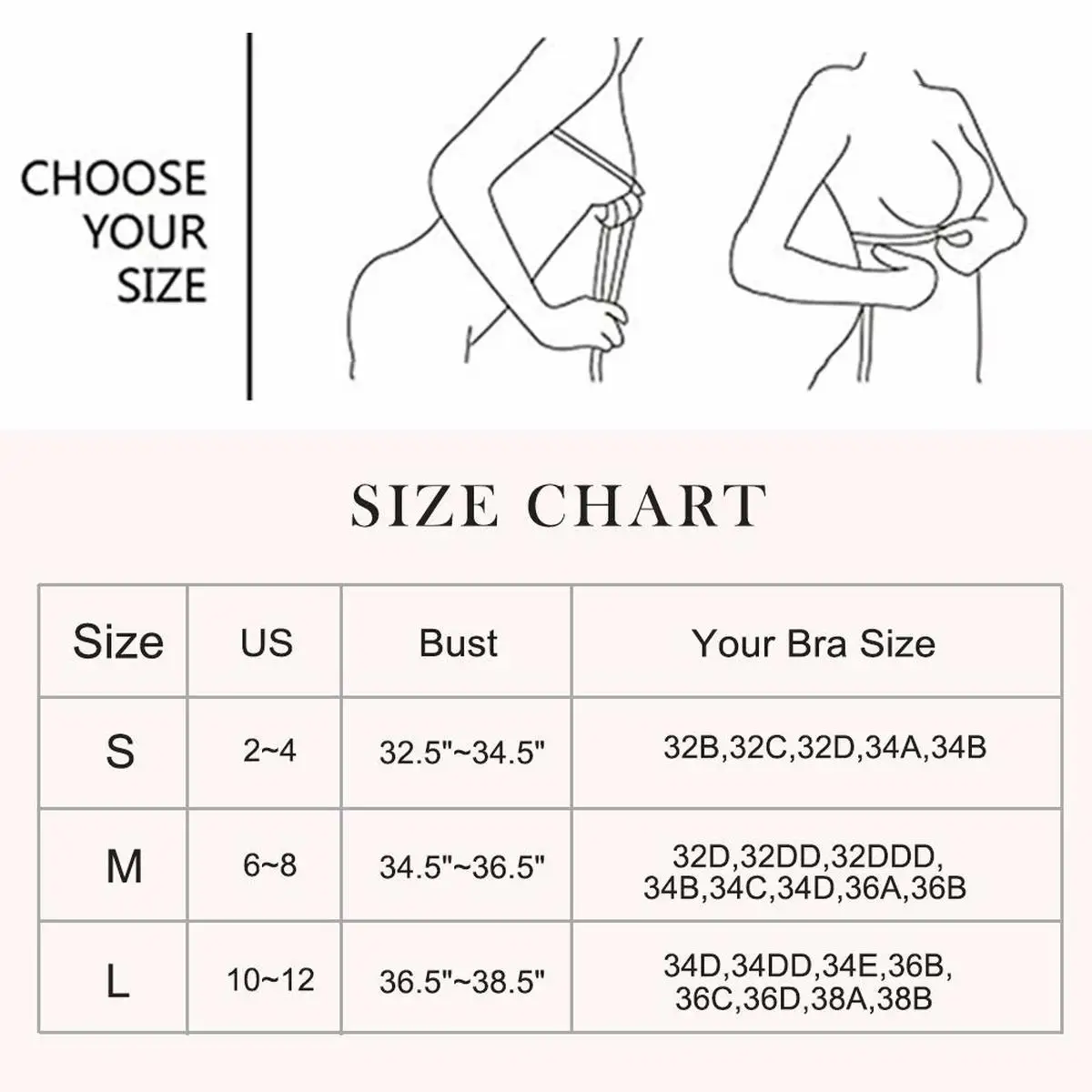 34b bra bust size