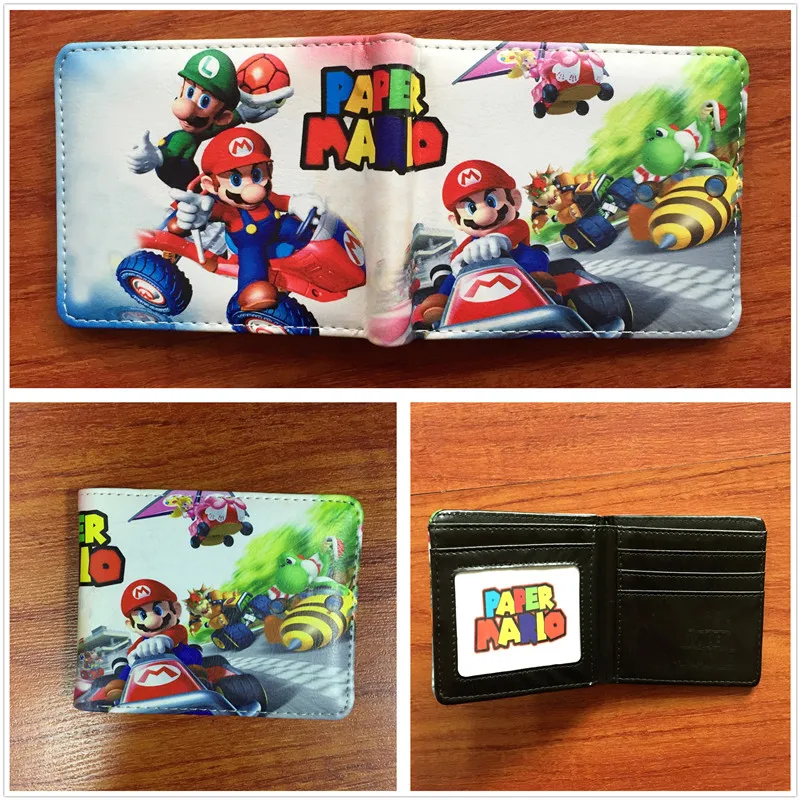 

New Cartoon Super Mario Wallet Women Men Casual Short Wallet slim purse Card Holder Teenagers Money Cash Bag W611