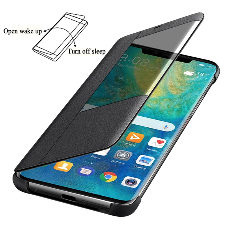 מקורי תצוגה חכמה מקרה עבור Huawei Mate 20 פרו אוטומטי שינה השכמה Flip כיסוי טלפון דק מקרה עבור Huawei mate20 Fundas קאפה