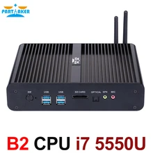Windows Mini pc i7 5550U Barebone HTPC Intel Nuc Fanless Computer Broadwell Graphics HD 6000 300M Wifi
