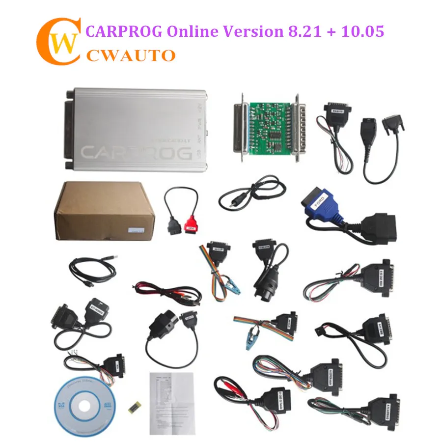 Carprog V8.21 V10.93 ECU онлайн версия со всеми 21 адаптером включает полный авторизационный