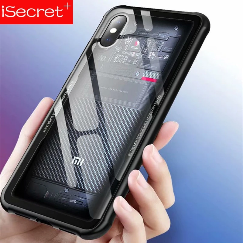 Tempered Glass Case For Xiaomi Mi8 Mi 8 Explorer Edition Back Cover Soft TPU Frame Hard Phone Cases |