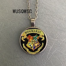 

2018 new crystal necklace platform 9 3/4 hogwart Express book pendant crystal jewelry Cabochon long necklace gift for children