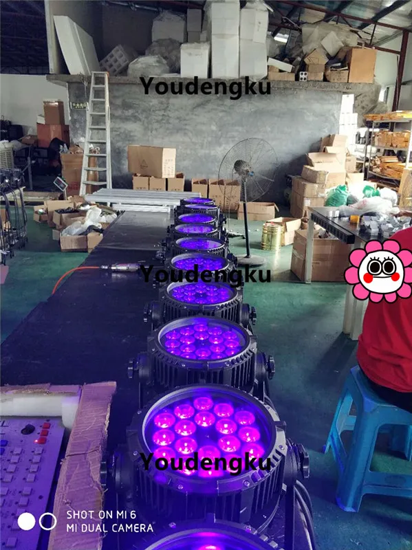 20 шт. Dj DMX RGBWA UV водонепроницаемый IP65 Led Par банок rgbwa uv 6в1 led настенная стирка par свет