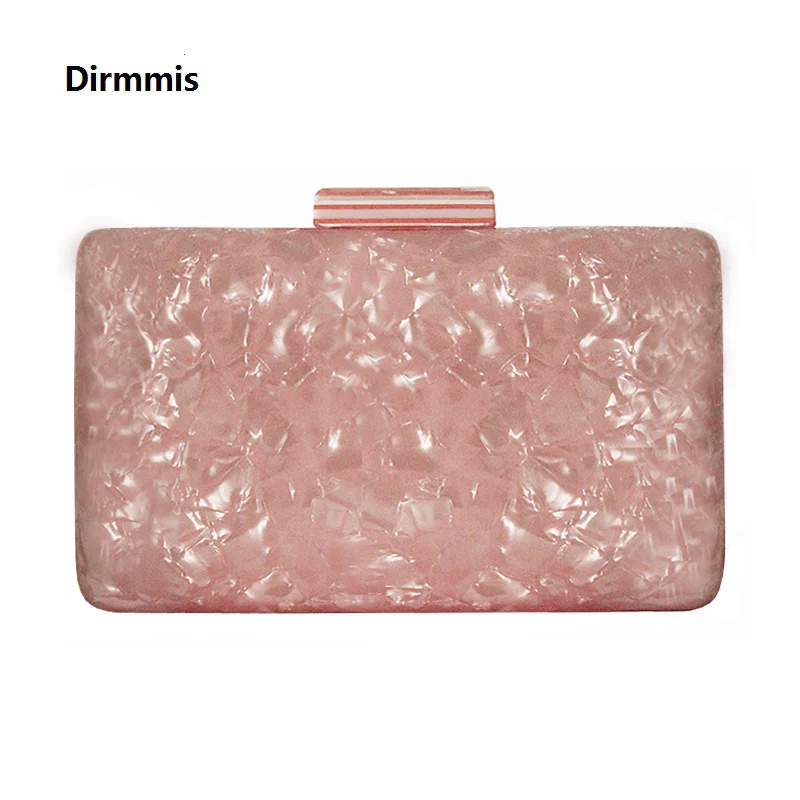 2019 New Brand Fashion Women Evening Bags Pink Cute Handbags Luxury Party Prom Acrylic Bags Woman Wedding Bride Casual Clutch