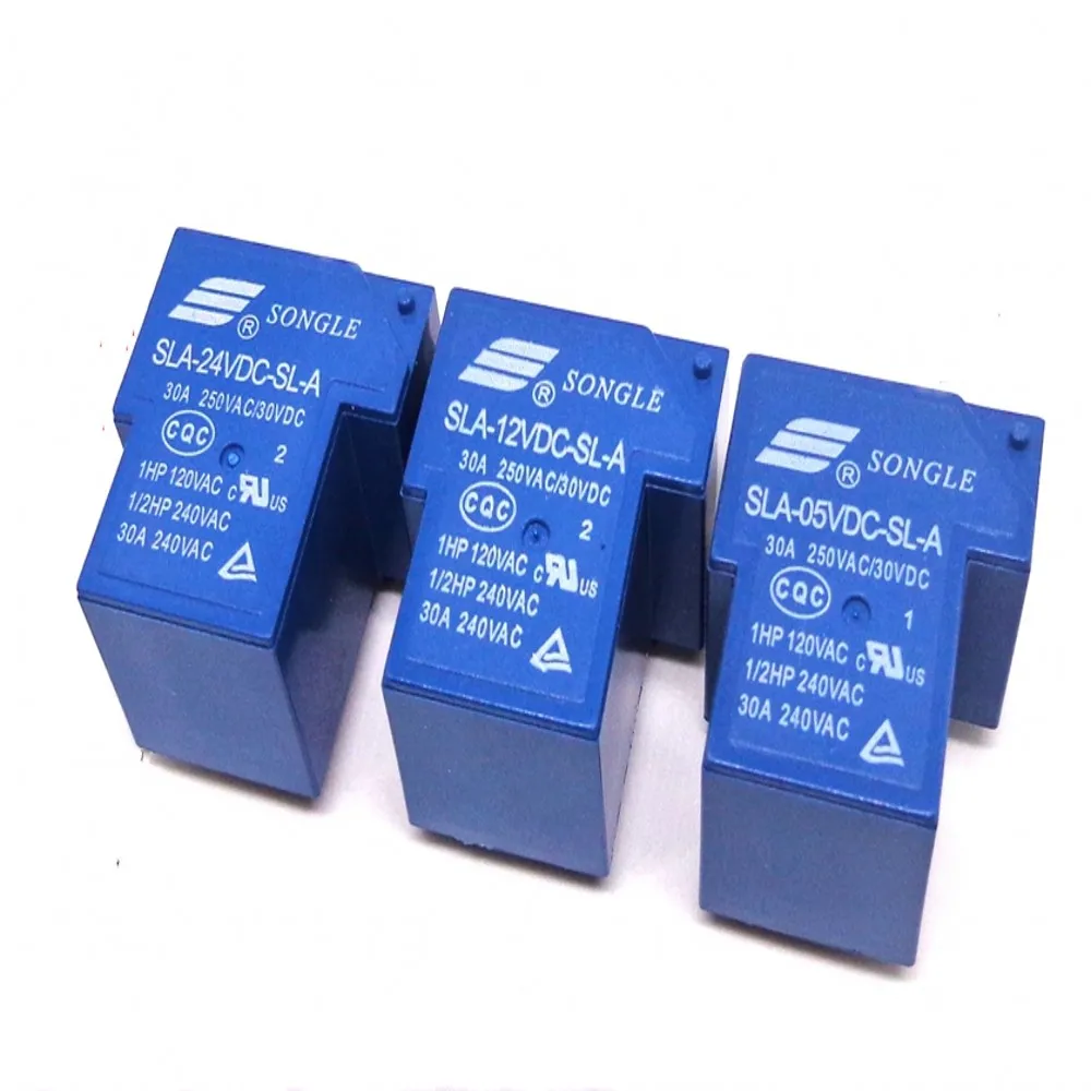 10 шт./лот реле мощности SLA-05VDC-SL-A SLA-12VDC-SL-A SLA-24VDC-SL-A SLA-48VDC-SL-A 5V 12V 24V 48V 30A 5PIN T90