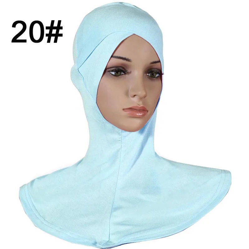 Muslim long single cross design hijab 20 cornflowerblue