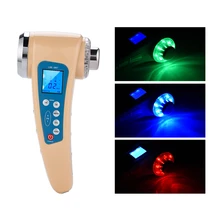 Ультразвуковая поверхность очистка машинный массажер для тела светодиодный фотон ионный очиститель для лица Удаление пор морщин уход за лицом предупреждающий старение инструмент красоты