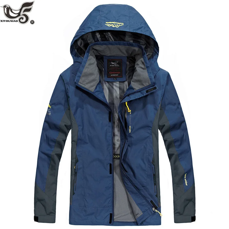 

XIYOUNIAO plus size L~6XL 7XL 8XL spring autumn men's windproof waterproof jacket hooded outwear men Tourism Mountain Jacket