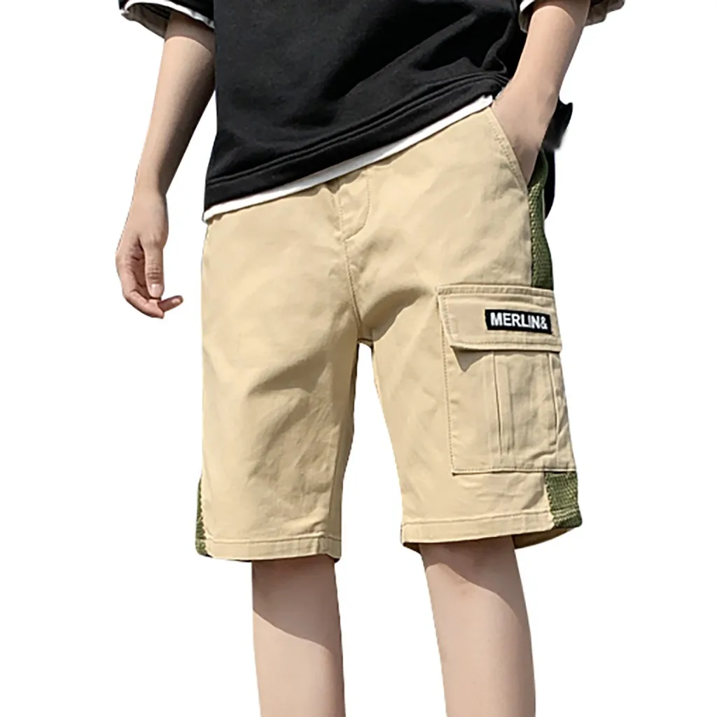 2019 solide Sommer Mens Strand Shorts Baumwolle Große Größe Männer Casual Männlichen Shorts Sommer Baumwolle Casual Kordelzug Taille Shorts