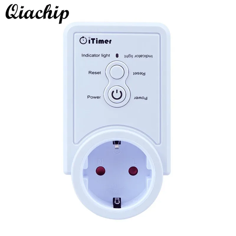 

QIACHIP GSM Power Outlet EU Plug Socket Temperature Sensor Intelligent Temperature Control English SMS Command Control Switch