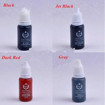 

Wholesale 4 piece/lot Permanent Makeup Pigment 15ML tattoo eyebrow ink