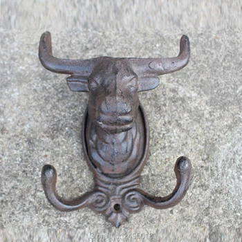 

Cast Iron Cow Hook, Powder Coat Finish, Triple Hook, Handcrafted