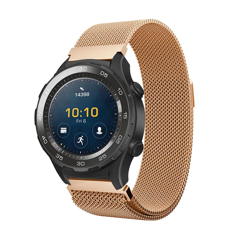Магнитный Миланский ремешок для часов huawei Watch 2 умные часы из Нержавеющей Стали Быстросъемный ремешок для часов huawei
