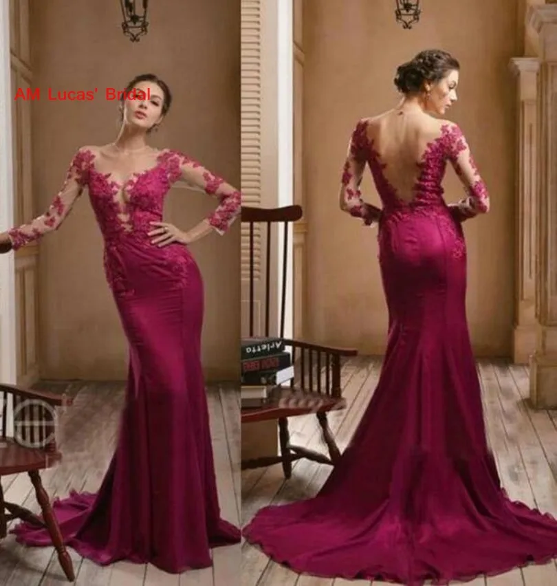 Платье для матери невесты с длинными рукавами вечерние платья Vestido De Madrinha Robe Mere