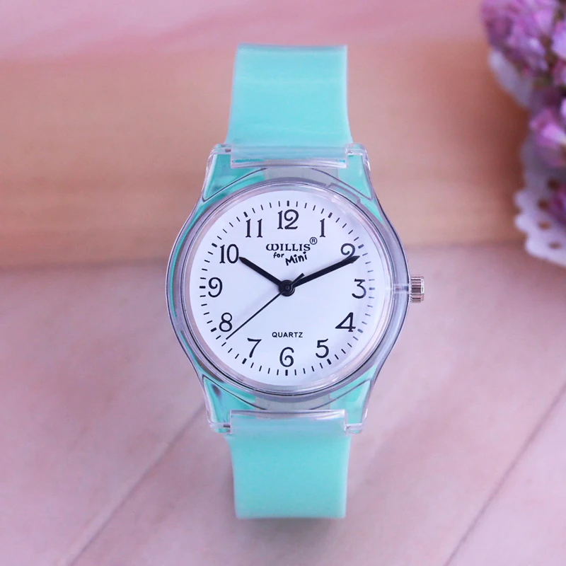 

2018 willis men women couples simple quartz transparent watches students kids cool stripe soft waterproof sports wristwatches