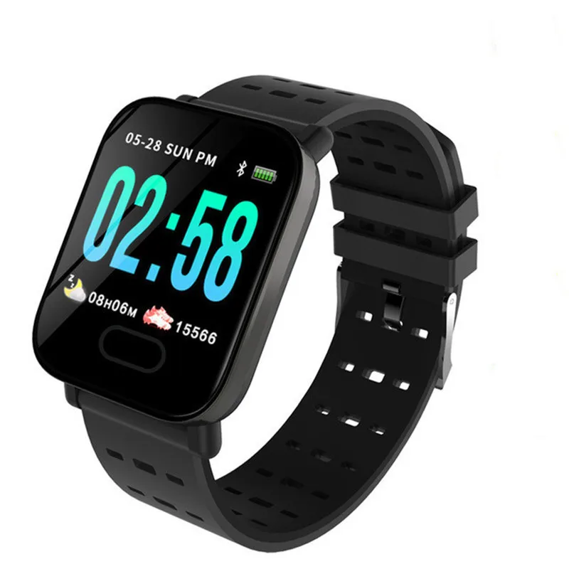 

Sport Smart Watch Men Big Screen Square Fitness Watches Women Heart Rate Monitor Blood Pressure Tracker Waterproof Pedometer