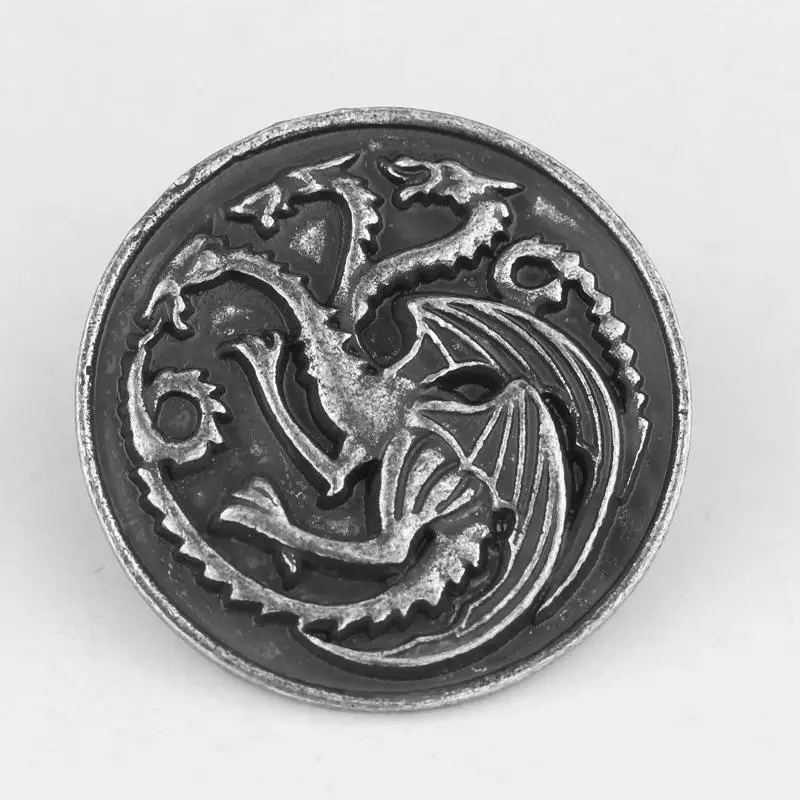 SG Game of thrones Dragon Wolf Bird Badge Brooches Pins A Song of Ice And Fire Hand of the King Lapel Pin Men Coat Jewelry Gift