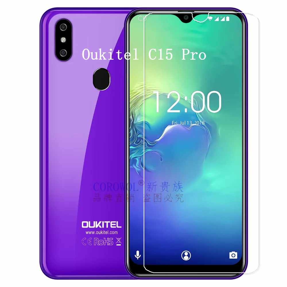 

For Oukitel C15 Pro Tempered Glass Oukitel C15 Pro Screen Protector Transparent HD Protective 9h Hardness Glass