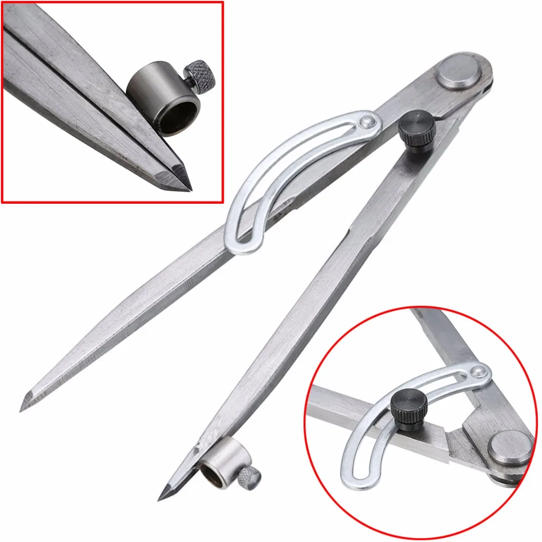 Mayitr Professional Scriber Divider Overstitch Wheel Compass Leather