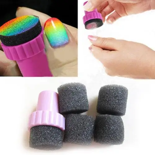 

Nail Art Sponge 1 Set Nail Art Sponges Stamp Stamping Polish Template Transfer DIY Manicure Tool